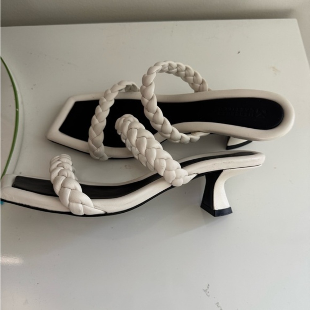 MERCEDES CASTILLO White Braided Sandals ChicHeeled Sandals – Size 40 (US 9.5/10) - Picture 2 of 8